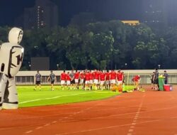 Suasana Latihan Perdana Tim nasional Indonesia di Jakarta
