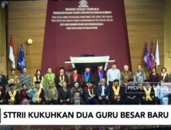 STTRII Kukuhkan Dua Guru Besar Teologi di Sidang Senat Terbuka