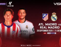 Atletico Madrid vs Real Madrid di LaLiga, Saksikan Live Streaming di VISION+